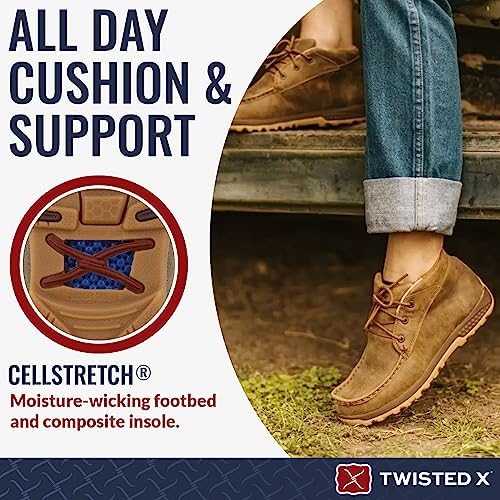 Twisted X Women's Chukka Driving Moc with CellStretch, Bomber, 7.5(M) | Image 3