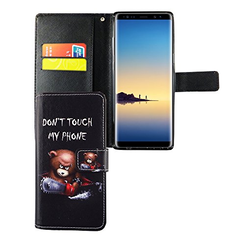 Etui Samsung Galaxy Note 8 Noir Housse Pliante Coque Etui Telephone Mobile Schutz-Tasche