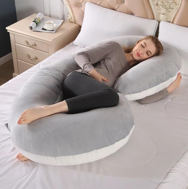 Softac Safe Multifunctional Microfiber U Shaped Pregnancy Pillow/Maternity Pillow. (Grey-Beige-C) (B0D32Z3SWV) Amazon Price History, Amazon Price Tracker