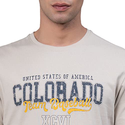 Image of Red Tape Printed Round Neck T-Shirt for Men | Premium Comfort | Versatile Everyday Essential