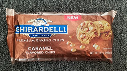 Ghirardelli Premium Baking Chips, Caramel flavored, 10 oz, Pack of 2