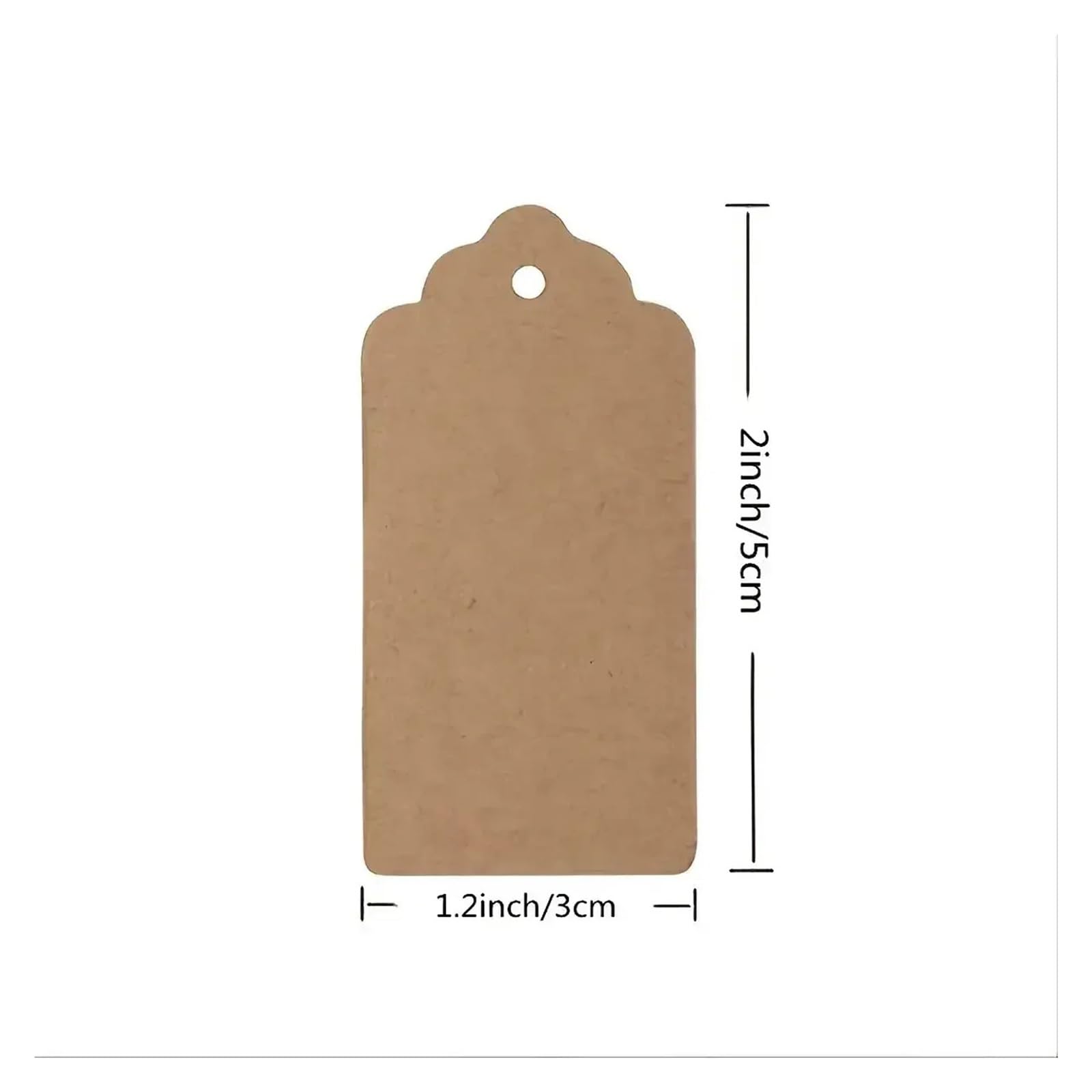 Lot de 300 étiquettes de prix vierges en papier kraft avec ficelle à suspendre