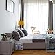 Copiel Sofa Armlehnen Tasche Caddy, Anti-Rutsch Aufbewahrungstasche mit Flaschenhalter, Sofa Bettablage Zeitungsständer für Baby Schlafzimmer Schlafsaal(Grau)