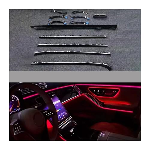 64 Color Colorful Active Ambient Light Without Programming and Synchronous Color Change Compatible with Mercedes Benz S-Class W223 2021-2022(Short axis Version)