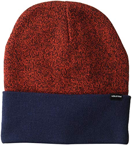 Volcom Men's Cruiser Rollover Snow Beanie, Navy, One Size Fits All
