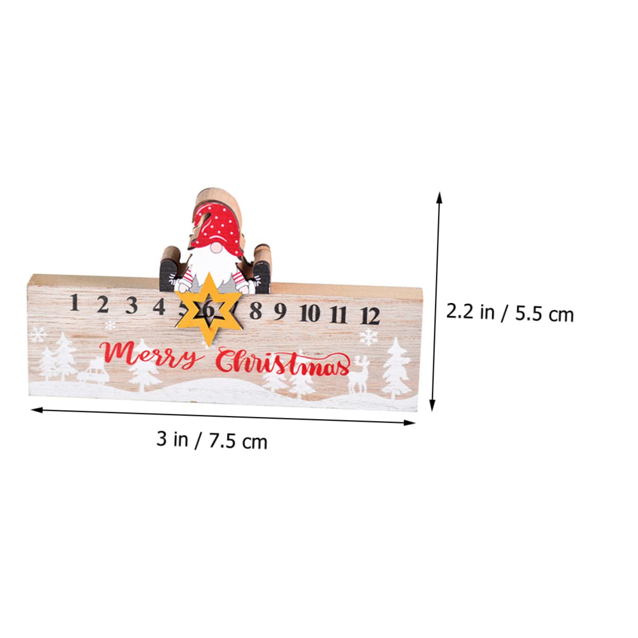 TOPBATHY 5 Pz Addobbi Natalizi Calendari Dell'avvento Di 12 Giorni Decorazione Festiva Per Le Vacanze Decorazioni Natalizie Per Il Conto Alla Rovescia Centrotavola Natalizi Di Legno