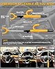 Tevlaphee Steering Wheel Lock, Car Security Lock, Heavy Duty Anti-Theft Device, High Visibility, Universal Fit for Cars, SUVs & Vans, Adjustable, Solid Steel Core, 3 Keys(Yellow) #1