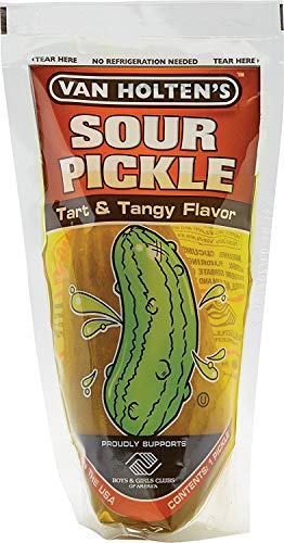 Van Holten s Jumbo Pickle en una bolsa, pepinillo agrio, pepinillos americanos, sin grasa, sin...