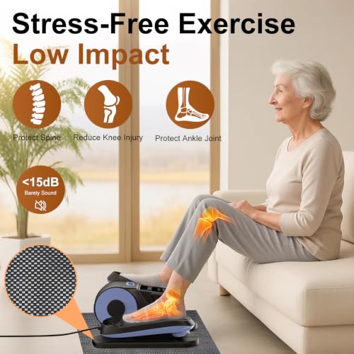 Image of Under Desk Elliptical for Office Pedal Exerciser Electric 12-Speeds