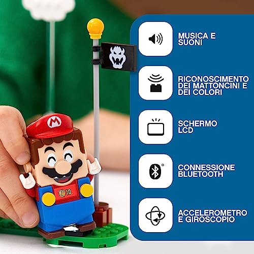 Super Mario Avventure di Mario - Starter Pack, Giochi per Bambini, Bambine, Ragazzi e Ragazze Creativi con Personaggi Interattivi, Giocattolo da Costruire, Idee Regalo da Collezione 71360 - Lego - Immagine 2