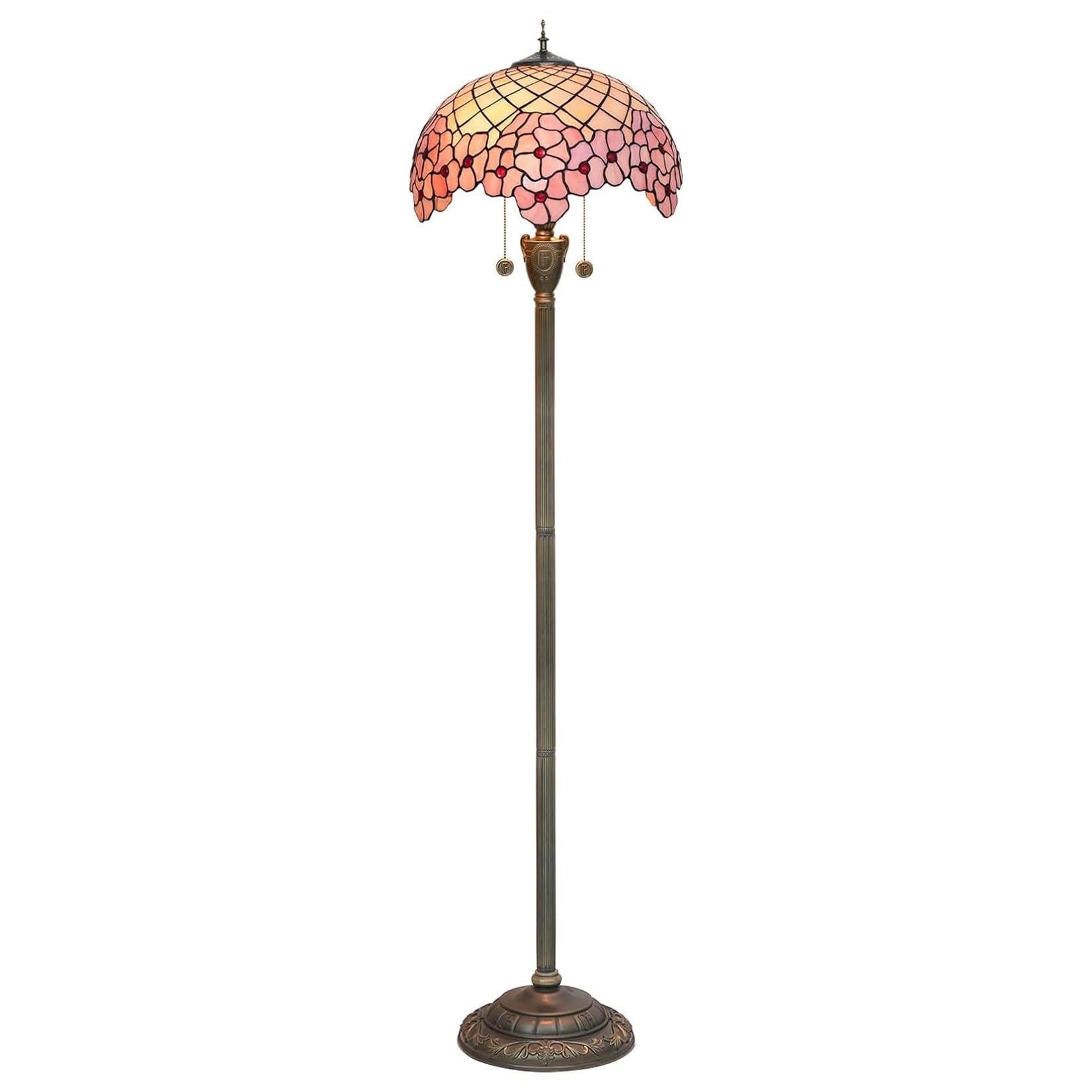 Lampe de lecture sur pied Tiffany pour ambiance salon chaleureuse