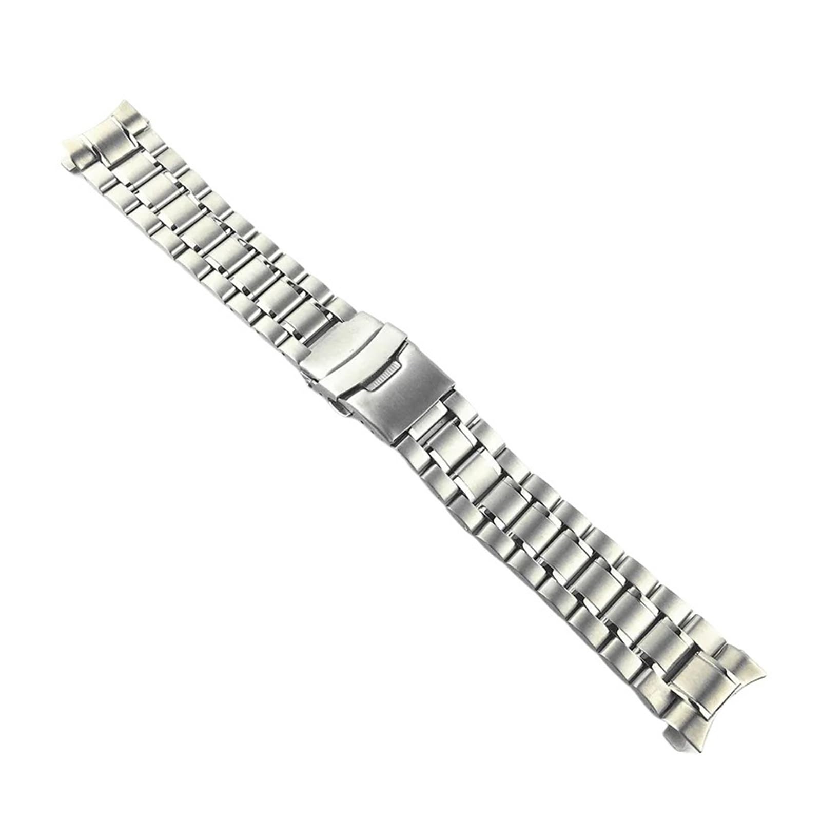 HMFang Bracelet de Montre Rechange incurvé en Acier Inoxydable, 18 mm, 20, 22, 24, avec Boucle à Double Verrouillage
