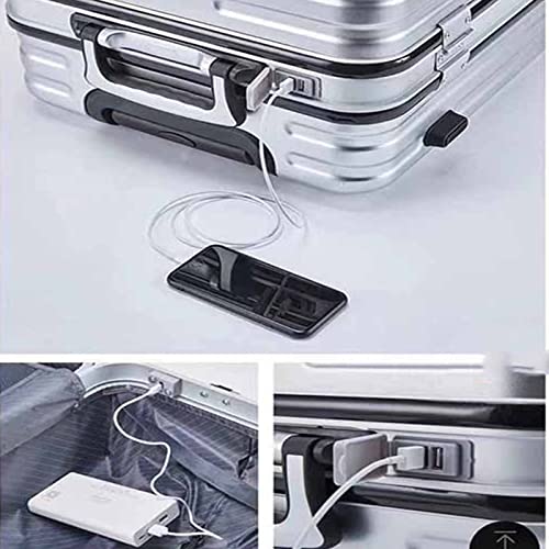 Smart Travel Trolley Suitcase, Multi-Functional Rechargeable Ultra-Quiet Universal Wheel Suitcase, Combination Lock (Grey 35 * 22 * 55CM)4