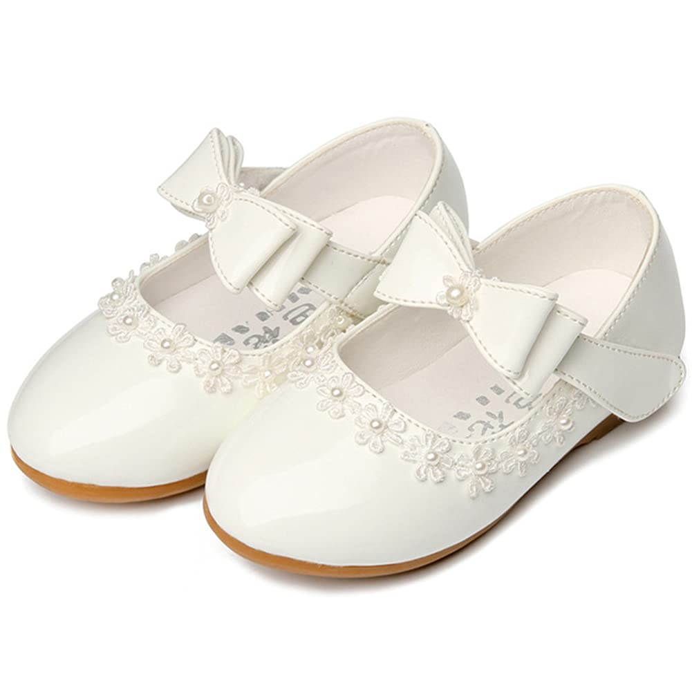 Ragazze Mary Jane Scarpe Principessa Scarpe Ragazza Ballerina Battesimo Decorazione Floreale Comunione Cerimonia Nozze Scarpe