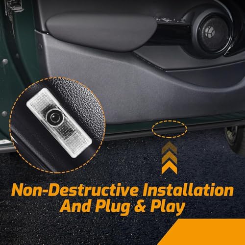 Image of KMH Ghost Shadow Light LED Projector Light Compatible with Toyota Innova Crysta | Warning Anti Rear end Collision | 3D Welome Sensor Wireless Car Door Entry Logo Lamp Light - Pack of 1