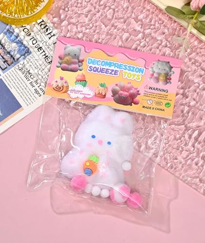 Image of Taba Squishy, Squishy Toys, Quishy Ball Cat Paw Squishy Cat Paw Funny Novelty Cute Animals Fidget Toy for Girls Boys Birthday Party Gifts Relaxation for Kids Teenage (2Pcs Rabbit)