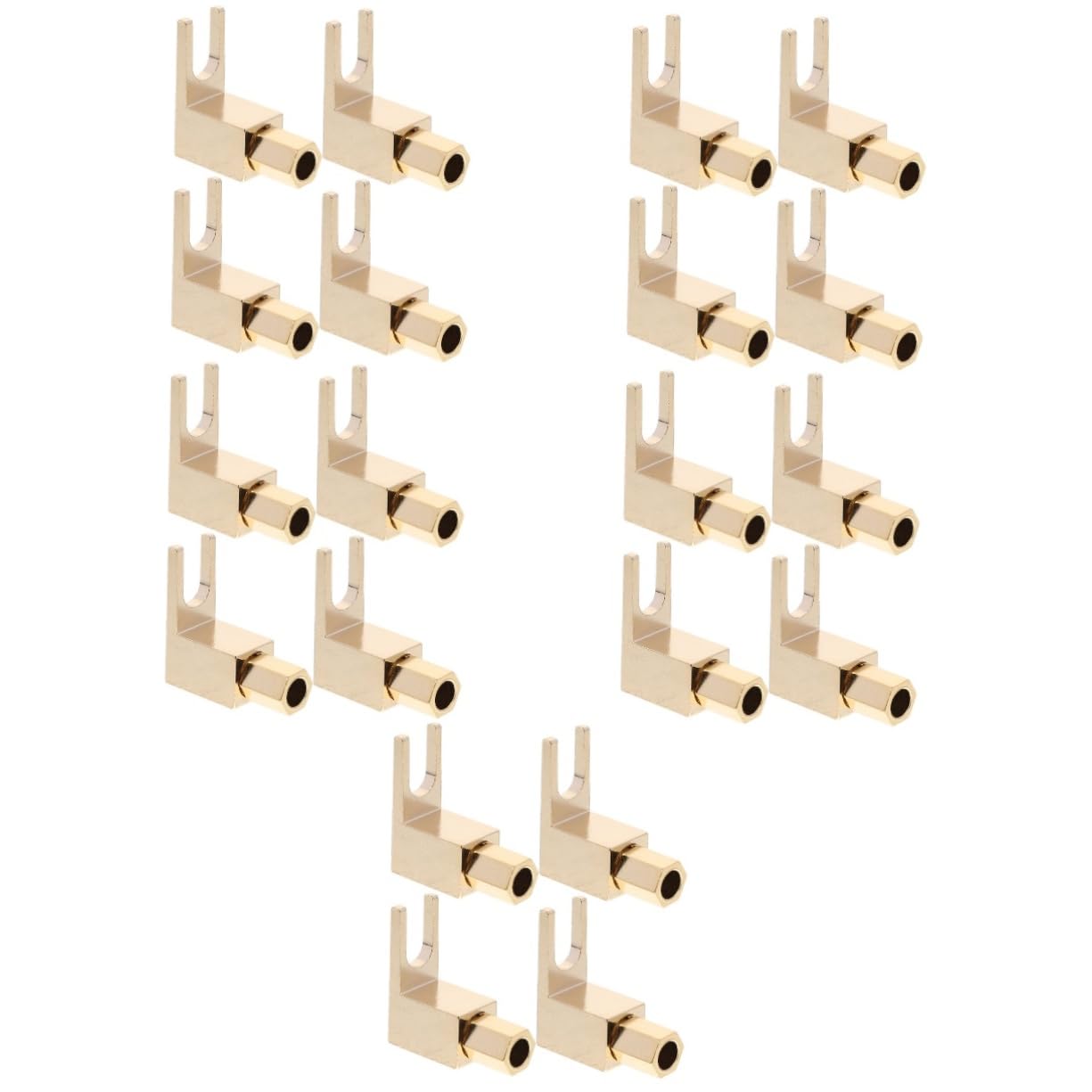 jojofuny 20stücke Förmige Bananenstecker Für Lautsprecherkabel Vergoldete Kupferstecker Für Audioverstärker Für Heimkinos Und Hi-fi-anlagen