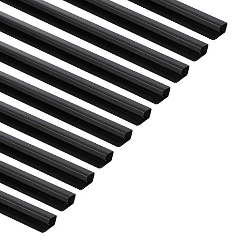 AmazonBasics Cable Raceway/Concealer with Self-Adhesive Tape - 48-Inch - Black, 10-Pack