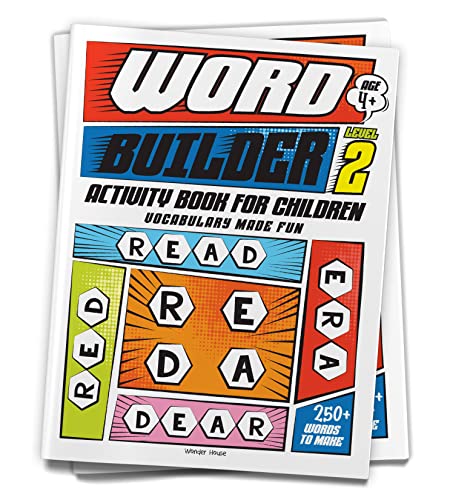 Image of Word Builder Activity Book - Level 2 | Make Meaningful Words Using Given Letters | Ages 6-9 | Boost Vocabulary, Spelling & Logical Thinking