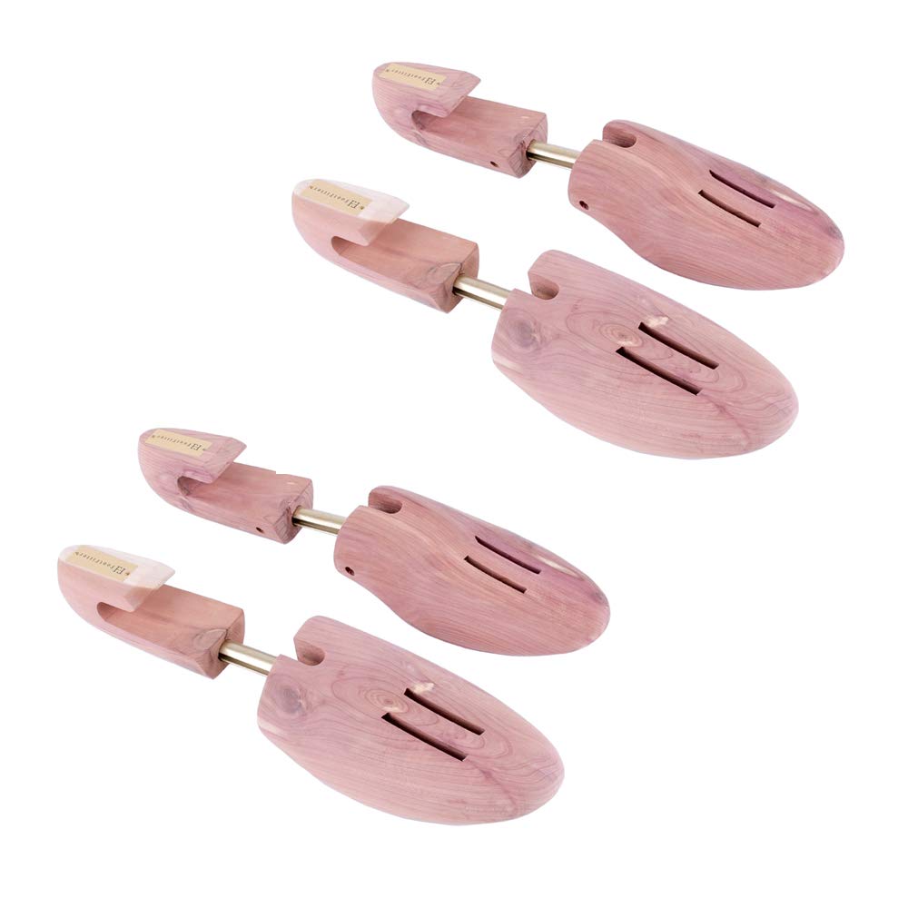 FootFitterFootFitter Cedar Shoe Trees for Men, Full Block Wide Heel Hook Shoe Shaper, Premium USA Grown Cedar Wood Shoe Trees