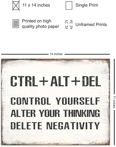 Miniatura 9 de Inspirational Motivational poster Wall Art & Decor - Entrepreneur Positive Quotes - Classroom Decor - Success Sayings - Encouragement Gifts for Men,