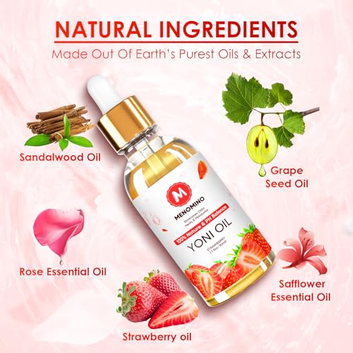 Image of 3 Pack Yoni Oil Feminine Oil for Women pH Balance - Feminine Deodorant with Pineapple Peach Strawberry Essential Oil, 1 fl oz /pc