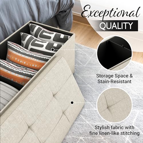 Elegant Folding Storage Ottoman with Chic Design - Image 5