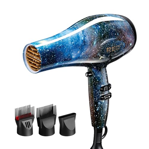 RED Designer Series 3200 Blow Dryer, 3 Heat & 2 Speed Settings, Cool Shot, 25% More Airflow, Patented Detangler Pik, Unique Pattern, Frizz Control, Fast Drying