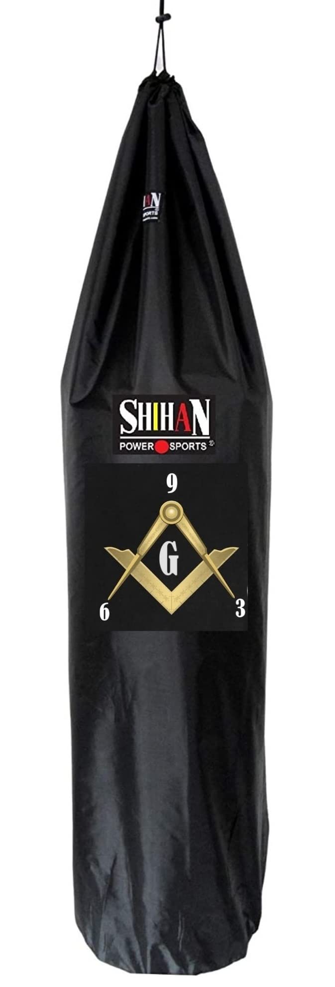 SHIHAN Power Sports Boxing Bag Cover Vortex Waterproof 5-6ft & 24inch Diameter Large Punch Outdoor Protection for Your , Ideal freestanding Bags, Black