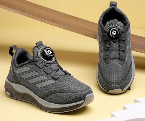 Image of Auto lace-up Sports Shoes for Kids with Rotary Dial Lock | Sturdy Design, Cushioned Insole, Slip Resistant