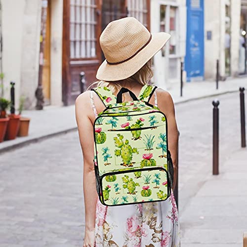 Sac à dos ordinateur portable avec motif cactus vert original - 7