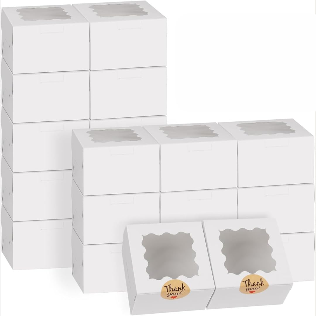 Brownie Boxes with Window - Kraft & Paper -11