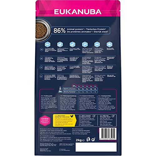 Eukanuba Sterilised Katzenfutter - fettarmes Premium Trockenfutter für den Gewichtserhalt bei sterilisierten / kastrierten Katzen, 2 kg