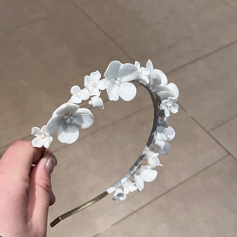 Fashion White Flower Bride Hair Accessory High-end Elegant Forest Go Out Wedding Accessories