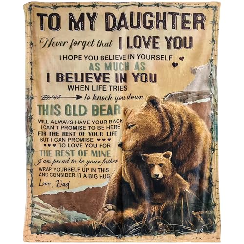PixCy to My Daughter Blanket from Dad Daughter Gifts from Dad (50x60)