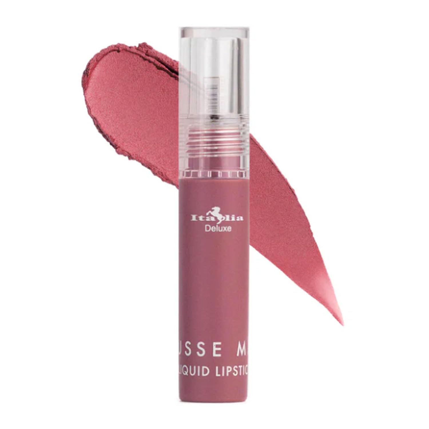 Pick 1 Mousse Matte Liquid Lipstick Comfortable Velvet Finish & Zipper Bag (190-09 : SPANISH ROSE, Full Size)