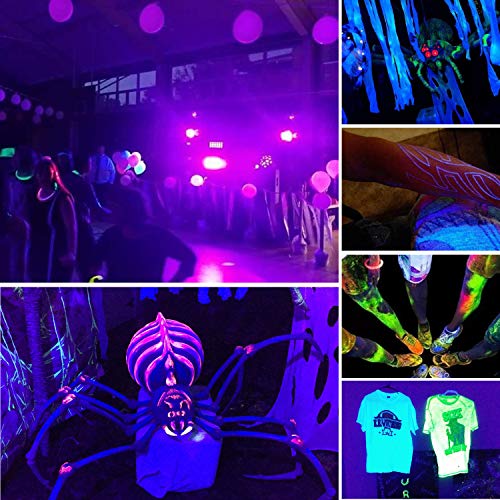 image for UV LED Bar, Exulight 36W 12LED with Black Light Bulbs in Metal Housing