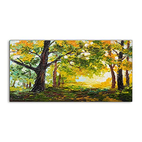 Image sur verre forêt pour créer une ambiance naturelle et apaisante dans votre salon