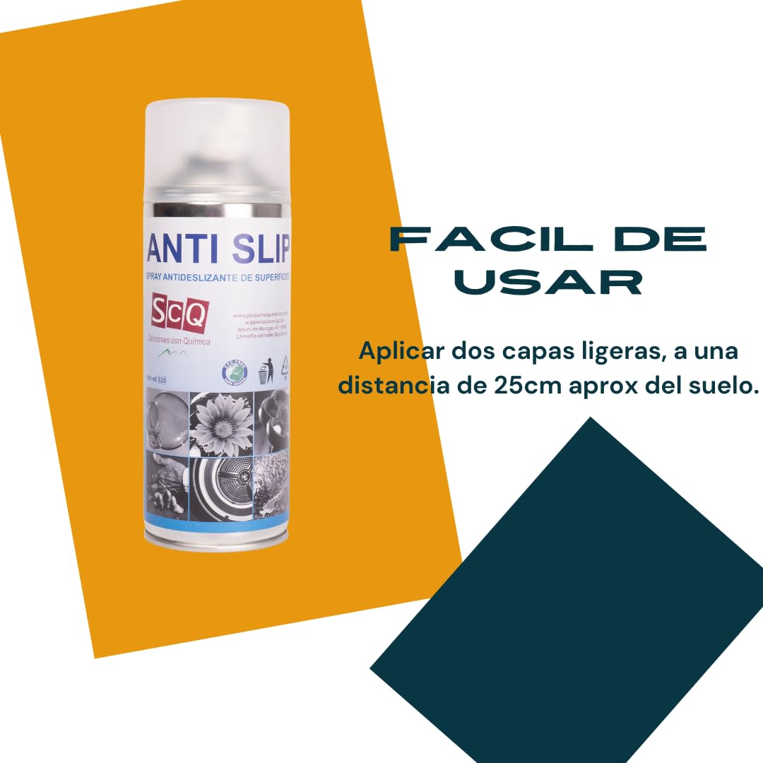 ANTI SLIP 2X400 ML Aerosol spray antideslizante de superficies I pintura anticaidas transparente antideslizante para suelo plato ducha rampas piscina