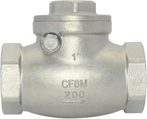 1" acero inoxidable SS316 válvula de retención oscilante,NPT hembra x rosca hembra,WOG 200 PSI PN16 CF8M