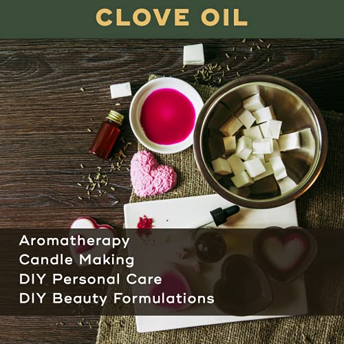 Image of Clove Essential Oil - Therapeutic & Cosmetic Grade - 100 Ml For Aromatherapy, Diffuser, Soap Making, Cosmetic Making, Lotions, Creams, Diy Personal Care For Face, Hair, Skin & Body