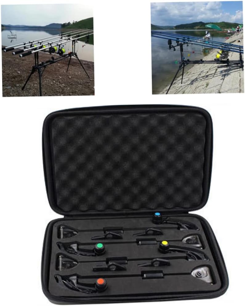 Fishing Set LED Illuminated Bite Indicator Digital Metal Alarm Fishing Accessories Set for Carp Black Sport Outdoor Use