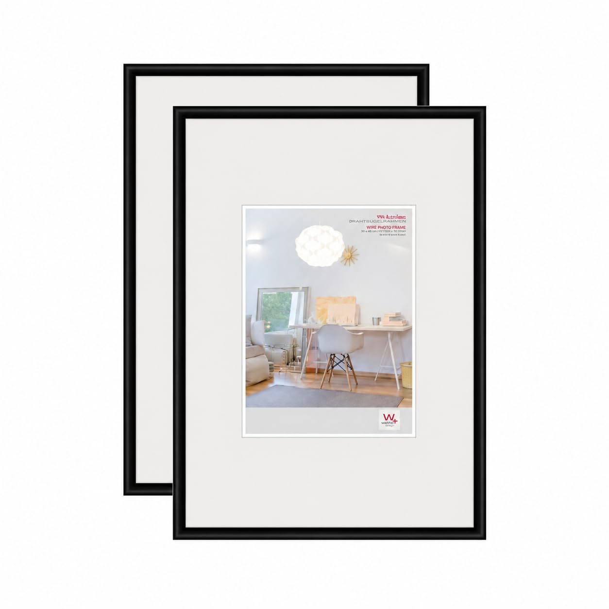 walther design Bilderrahmen schwarz 30x40 cm