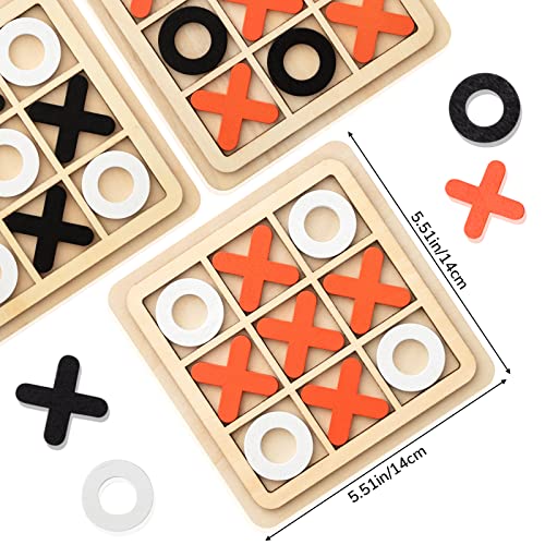 Juego de Mesa Tic Tac Toe de Madera 6 Piezas miniatura 3