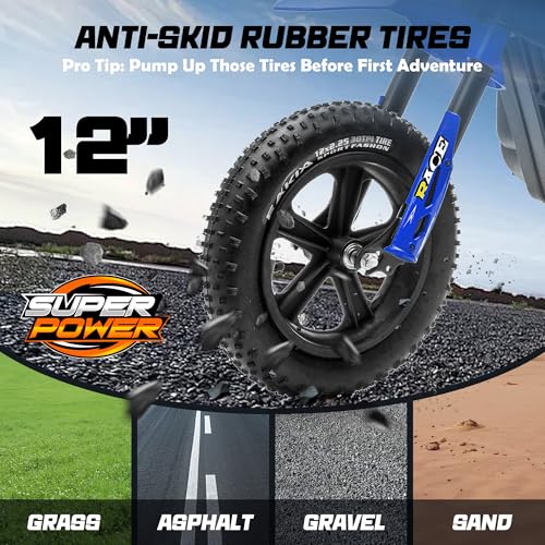Image of 24V Kids Electric Dirt Bike - 250W Electric Motorcycle, 11 Mph Max Speed Electric Motorcycle Mini Bike with Music, 10 Miles Range, Twist Grip Throttle, Metal Suspension, Rubber Tires (Blue)
