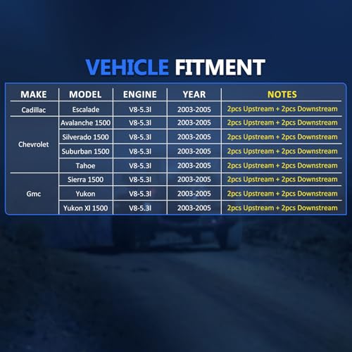 Sensor de oxígeno Maxfavor 4 piezas para Chevy 5.3L miniatura 2