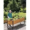 Gardener's Supply Company Raised Garden Bed Elevated Cedar Planter Box | 2' x 8' Heavy Duty Standing Garden Planters for Outdoor Plant Vegetables & Flower Gardening Perfect for Patio, Lawn & Backyard