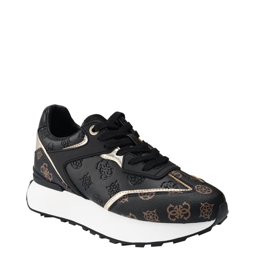 GUESS Luchia, Zapatillas Mujer, Negro Multicolor, 39.5 EU
