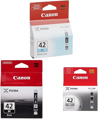 Canon CLI-42 Photo Cyan compatible con impresoras PRO-100 y Canon CLI-42 negro, compatible con impresoras PRO-100 y tanque de tinta gris Canon