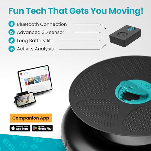 Image of GoBalance Board - App-Enabled Balance Board. Smart Bluetooth Sensor, 12 FREE Interactive Games - Fun, Balance Training and Home Gym Workout! Boost Coordination & Strength for Teens and Adults
